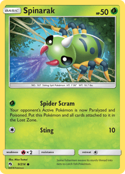 Spinarak Lost Thunder card