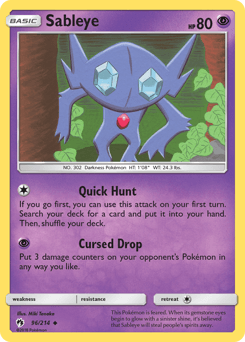 Sableye Lost Thunder card