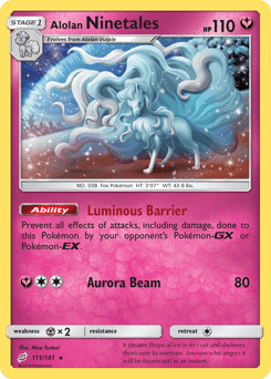 Alolan Ninetales Team Up card
