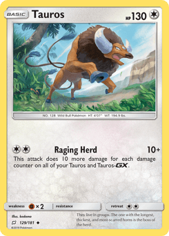 Tauros Team Up card