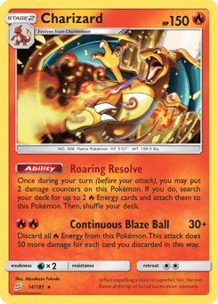 Charizard Team Up card