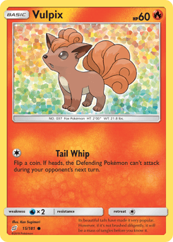 Vulpix Team Up card