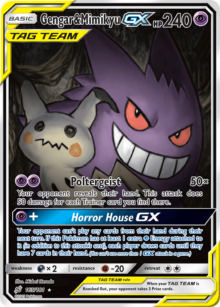 Gengar & Mimikyu-GX Team Up card