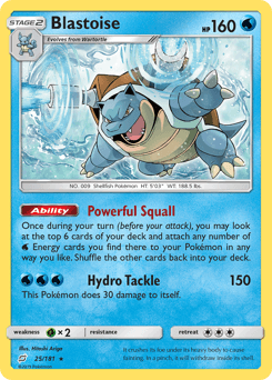 Blastoise Team Up card
