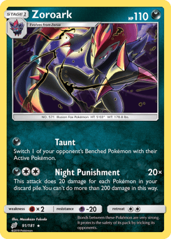 Zoroark Team Up card