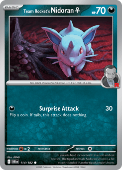 Team Rocket's Nidoran♀ Destined Rivals card