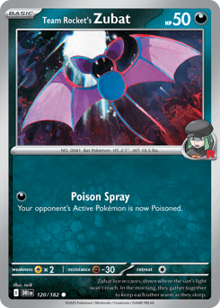 Team Rocket's Zubat Destined Rivals card