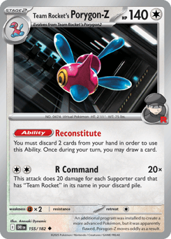 Team Rocket's Porygon-Z Destined Rivals card