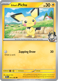 Ethan's Pichu Destined Rivals card