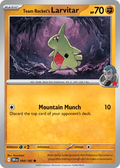 Team Rocket's Larvitar Destined Rivals card