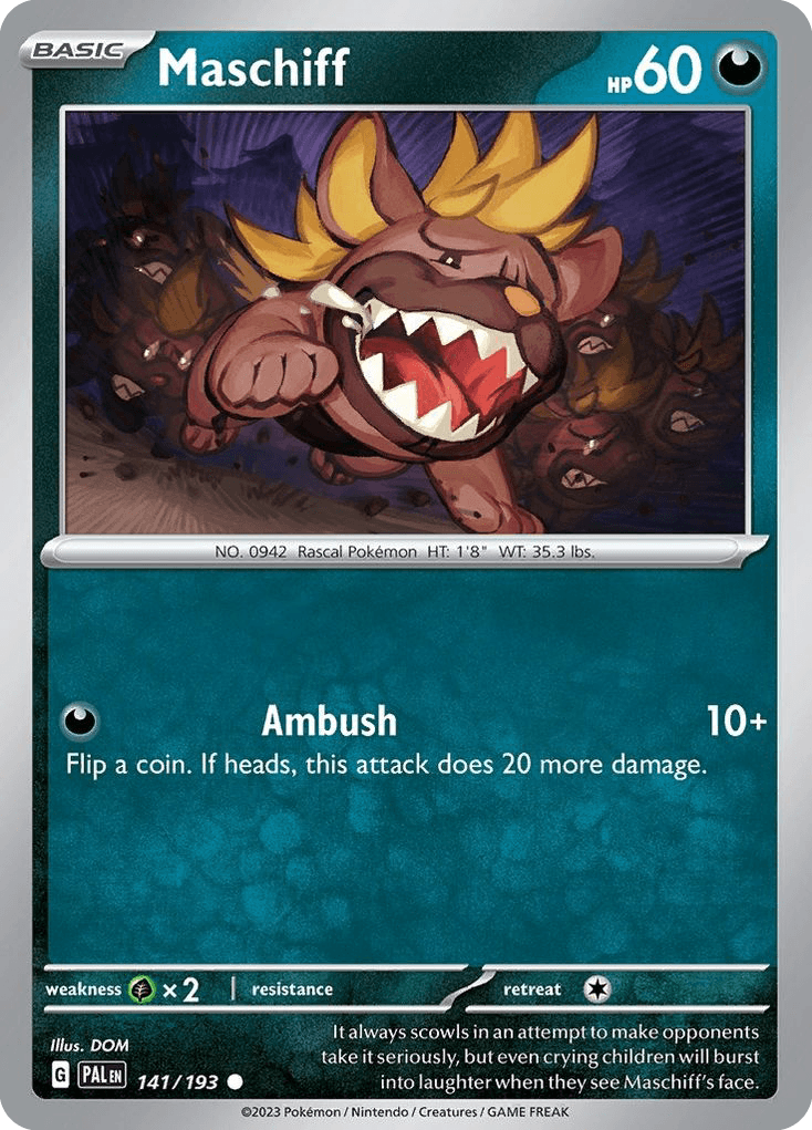 Maschiff Paldea Evolved card