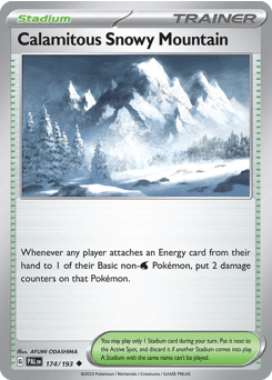 Calamitous Snowy Mountain Paldea Evolved card