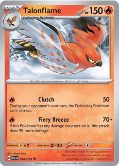 Talonflame Paldea Evolved card