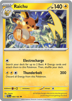 Raichu Paldea Evolved card