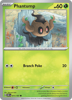 Phantump Obsidian Flames card