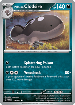 Paldean Clodsire Obsidian Flames card