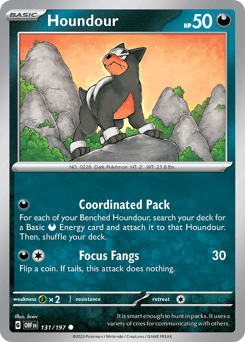 Houndour Obsidian Flames card