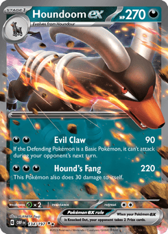 Houndoom ex Obsidian Flames card