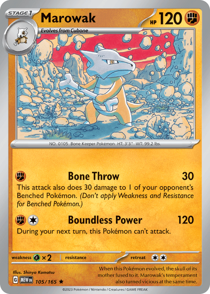 Marowak 151 card