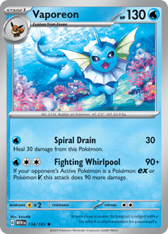 Vaporeon 151 card