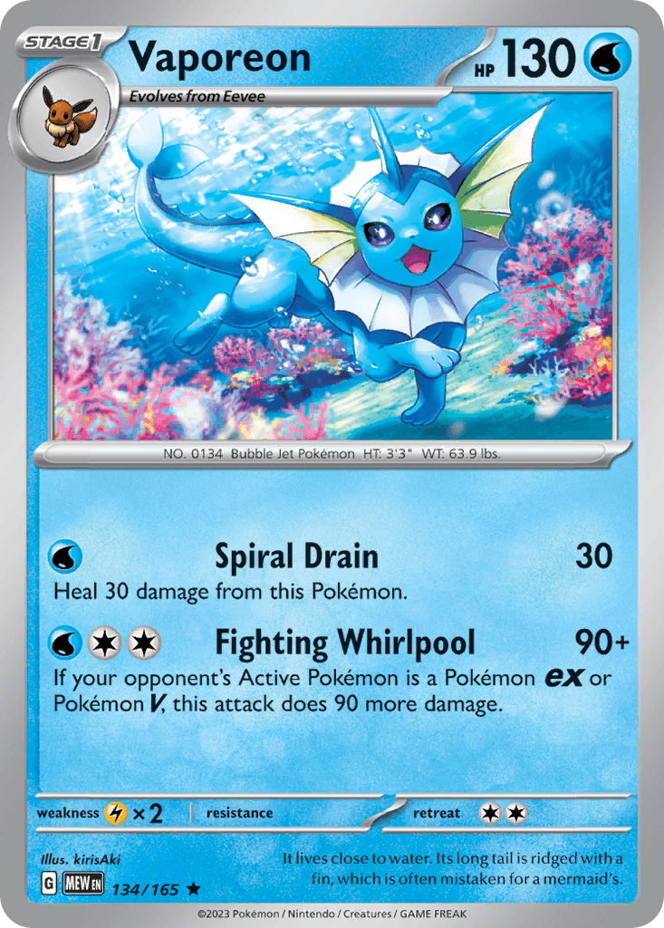 Vaporeon 151 card