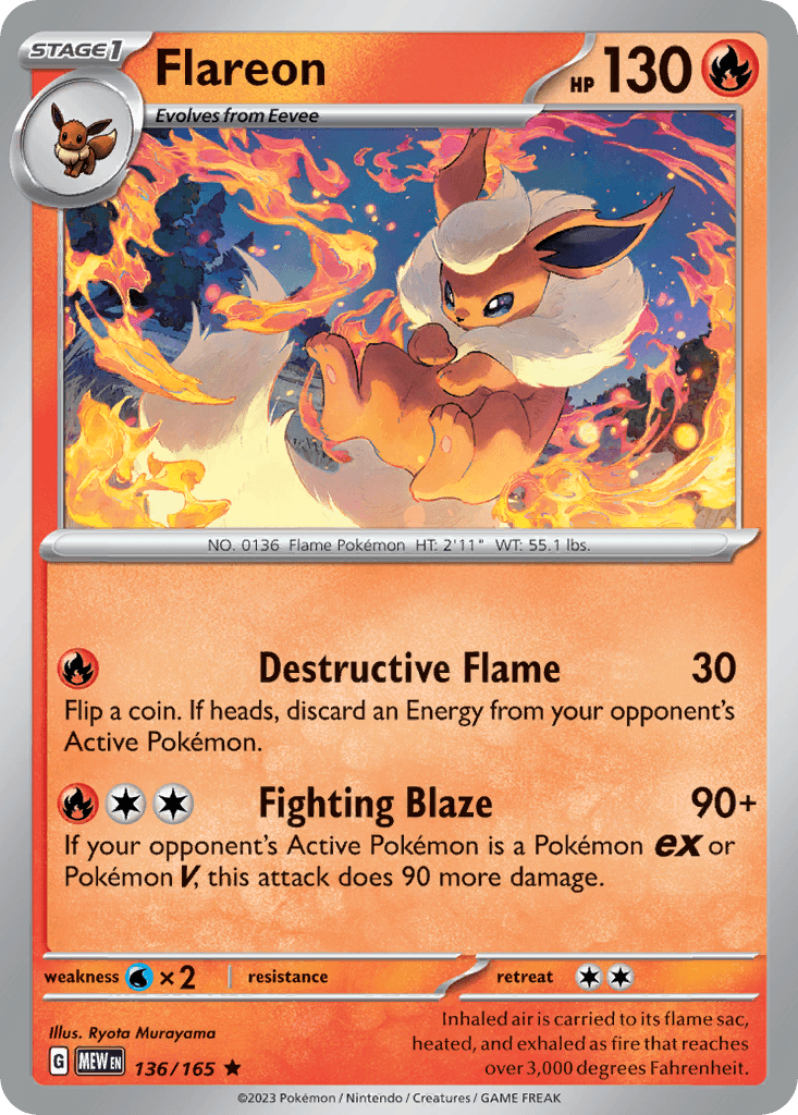 Flareon 151 card