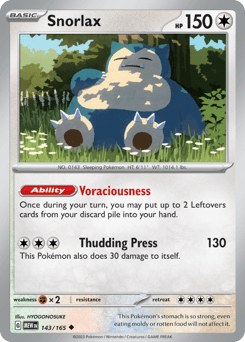 Snorlax 151 card