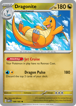 Dragonite 151 card
