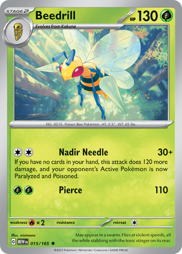 Beedrill 151 card