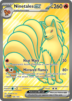 Ninetales ex 151 card