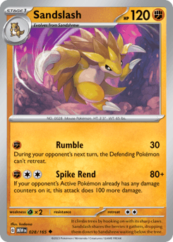 Sandslash 151 card