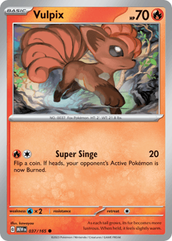 Vulpix 151 card