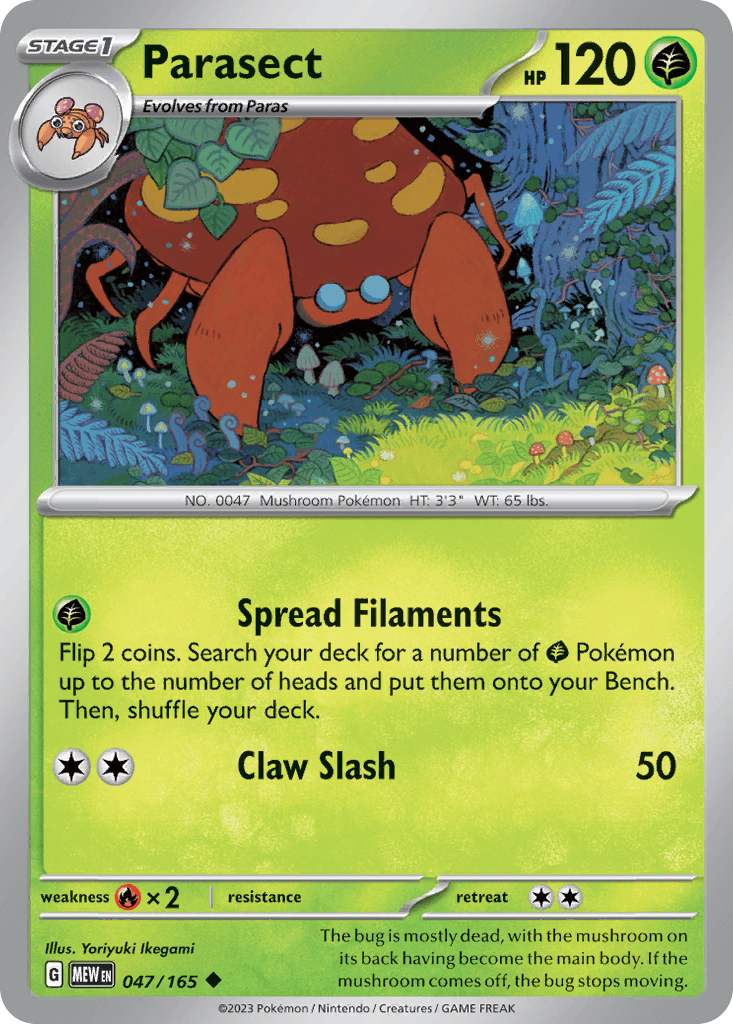 Parasect 151 card