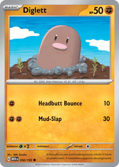 Diglett 151 card