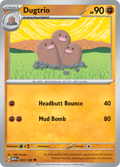 Dugtrio 151 card