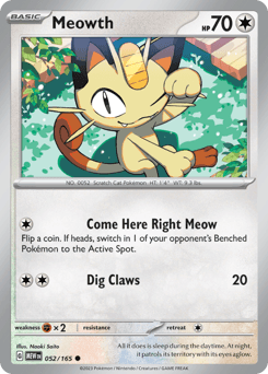 Meowth 151 card