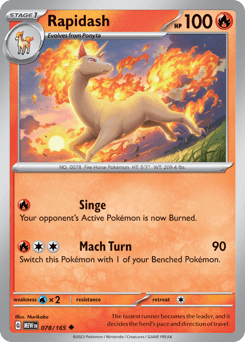 Rapidash 151 card