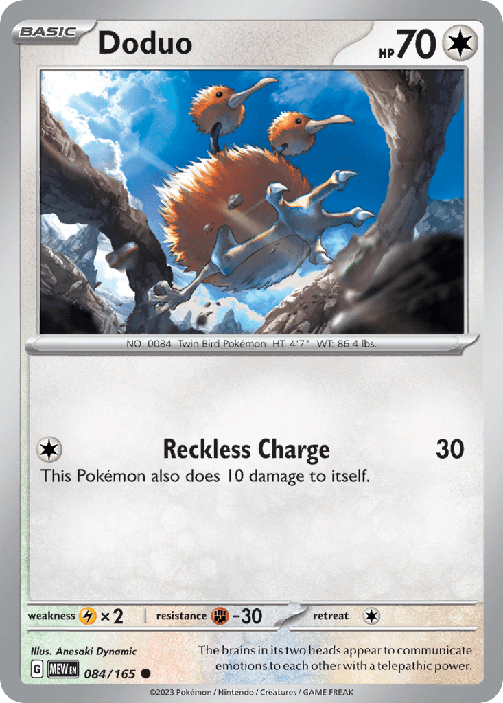 Doduo 151 card