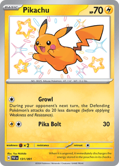 Pikachu Paldean Fates card