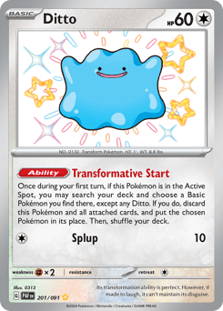 Ditto Paldean Fates card