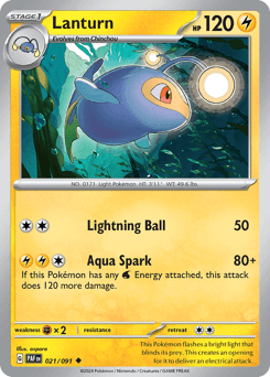 Lanturn Paldean Fates card