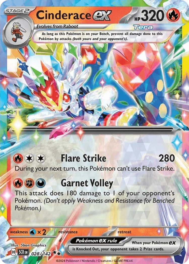Cinderace ex Stellar Crown card