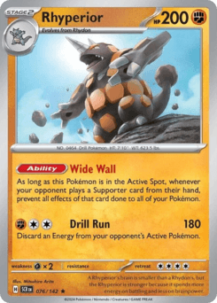 Rhyperior Stellar Crown card