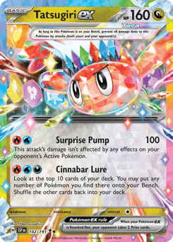 Tatsugiri ex Surging Sparks card