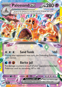 Palossand ex Surging Sparks card