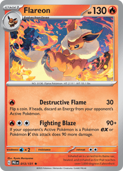 Flareon Prismatic Evolutions card