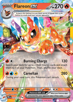 Flareon ex Prismatic Evolutions card