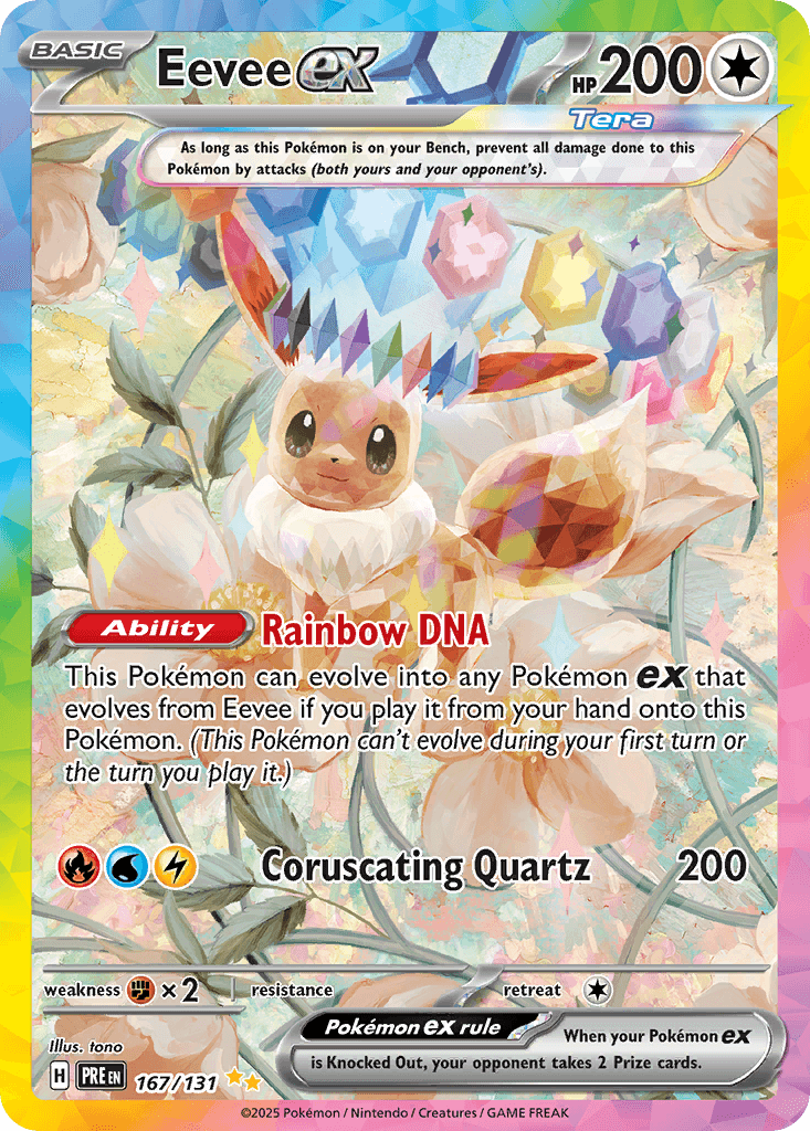 Eevee ex Prismatic Evolutions card