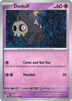 Duskull Prismatic Evolutions card