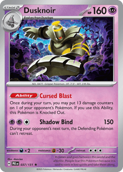 Dusknoir Prismatic Evolutions card